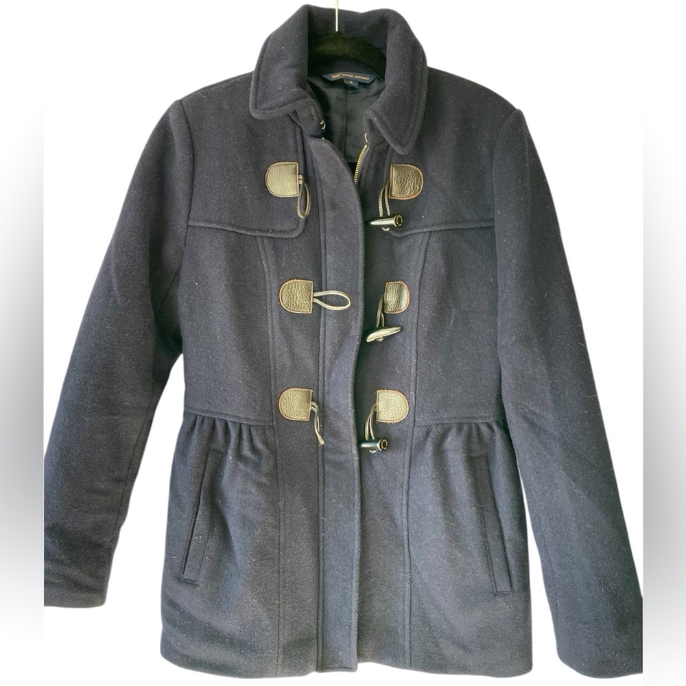 Brooks Brothers Navy Wool Toggle Coat
